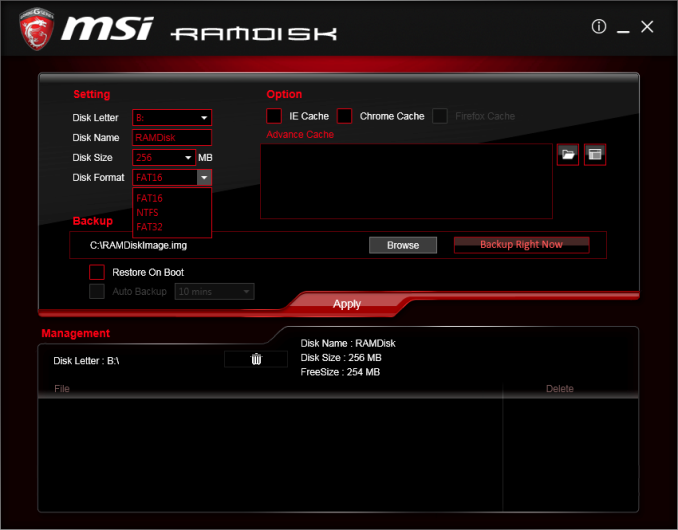 Msi ramdisk как пользоваться